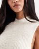 4th & Reckless 4th & Reckless wool feel soft knit high neck sleeveless maxi sweater dress in cream-White - 3