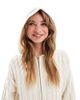 4th & Reckless 4th & Reckless wool mix cable knit longline hoodie in cream - part of a set-White - 1