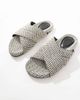 4th & Reckless 4th & Reckless woven crossover strap flat sandals in mono-Black - 2
