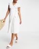 4th & Reckless 4th & Reckless wrap over midi beach summer dress in white stripe - 1