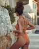4th & Reckless 4th & Reckless X Amaka Hamelijnck benthe ruched bikini top in bright orange crinkle - 4