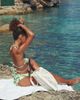 4th & Reckless 4th & Reckless X Amaka Hamelijnck michelle printed v front high leg bikini bottom in green - 3