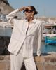 4th & Reckless 4th & Reckless x Luana Barron genevive black embroidery long sleeve beach shirt in off white - part of a set - 1