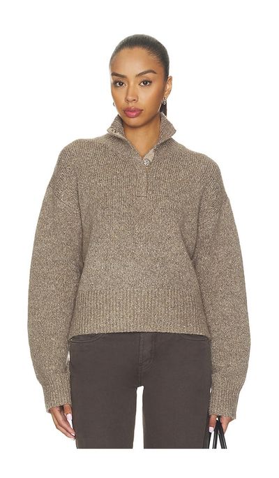 525 America 525 America Boxy Snap Front Henley Sweater