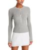 525 America 525 America Emmeline Rib Knit Layered Henley Sweater - 1