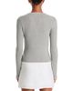 525 America 525 America Emmeline Rib Knit Layered Henley Sweater - 3