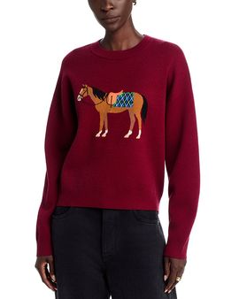 525 America 525 America Intarsia Knit Crewneck Sweater