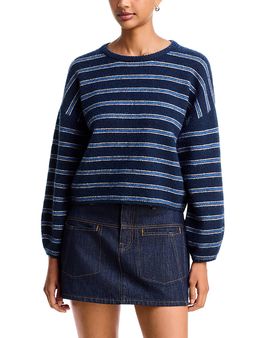 525 America 525 America Kensington Striped Cropped Sweater