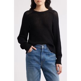 525 America 525 America Margot Openwork Cotton Mesh Sweater