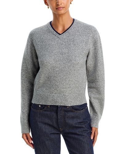 525 America 525 America Sloane High V Neck Sweater