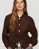 525 America Josephine Faux Suede & Ribbed Knit Bomber Cardigan - 1