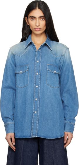 6397 6397 Blue Western Denim Shirt