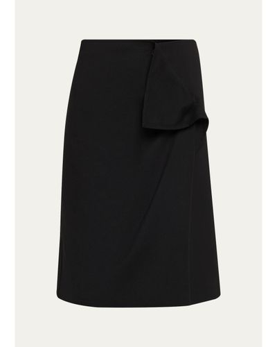 6397 Dog-Ear Wrap Knee-Length Skirt