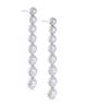 64 Facets Women's Linear 18K White Gold & 3.01 TCW Diamond Drop Earrings - 1