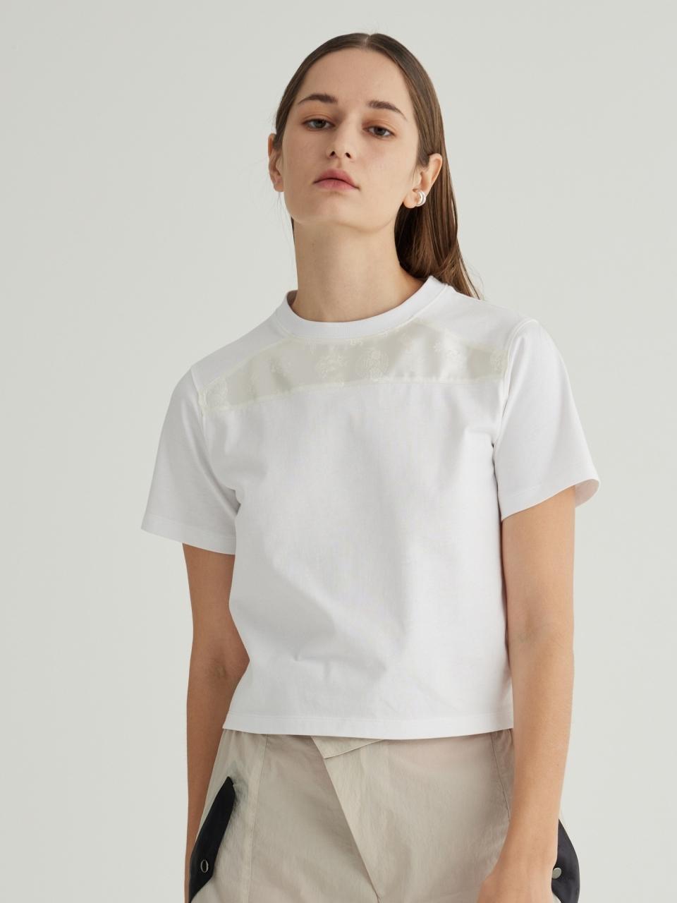 71to96 Fabric Point Cropped Premium T-shirt