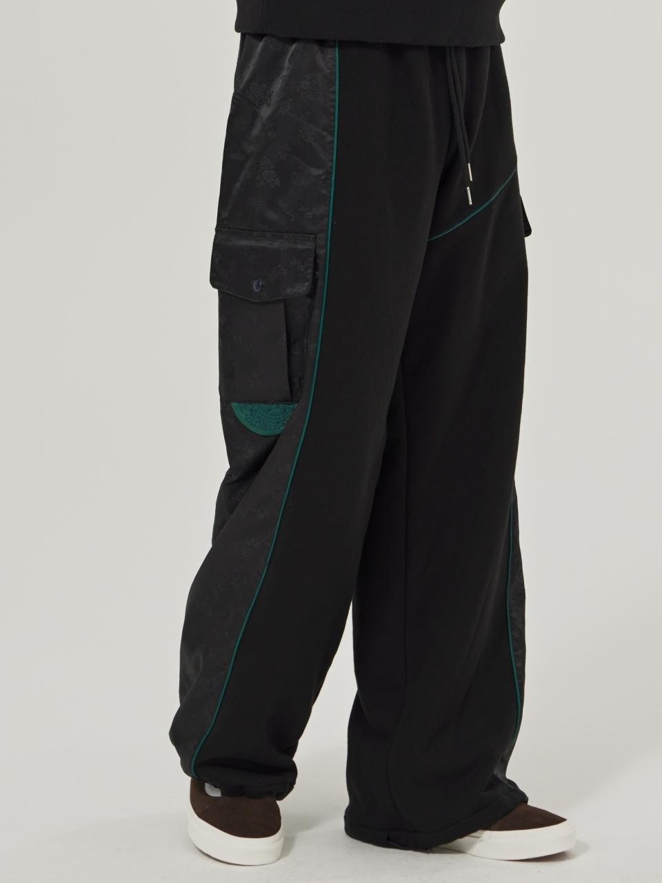 71to96 Hanbok Terry Silk-Satin Sweatpants [Black]