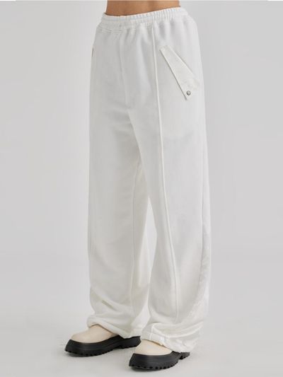 71to96 Triangular Gusset Traditional String Hanbok Sweatpants [Beige]