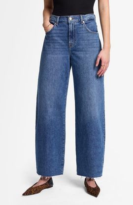 7 For All Mankind 7 For All Mankind Bonnie Raw Hem High Waist Barrel Jeans