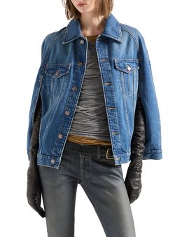 7 For All Mankind 7 For All Mankind Cotton Denim Cape Jacket