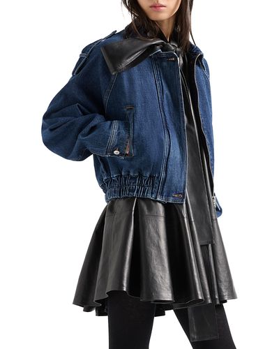 7 For All Mankind 7 For All Mankind Denim Aviator Jacket