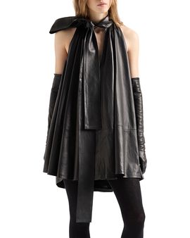 7 For All Mankind 7 For All Mankind Frill Faux Leather Dress