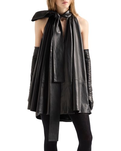 7 For All Mankind 7 For All Mankind Frill Faux Leather Dress