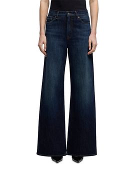 7 For All Mankind 7 For All Mankind Lotta Tailorless High Rise Wide Leg Jeans in Deep Sea