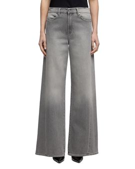 7 For All Mankind 7 For All Mankind Lotta Tailorless High Rise Wide Leg Jeans in Metal