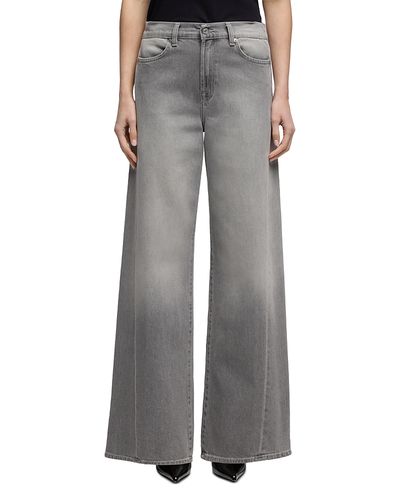 7 For All Mankind 7 For All Mankind Lotta Tailorless High Rise Wide Leg Jeans in Metal