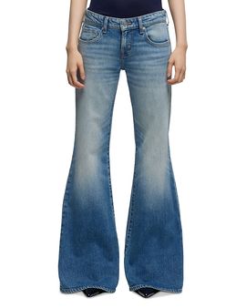 7 For All Mankind 7 For All Mankind Low Rise Flare Jeans in Blue Haze