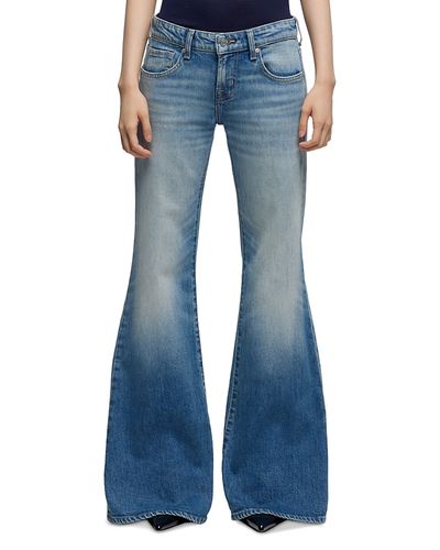7 For All Mankind 7 For All Mankind Low Rise Flare Jeans in Blue Haze