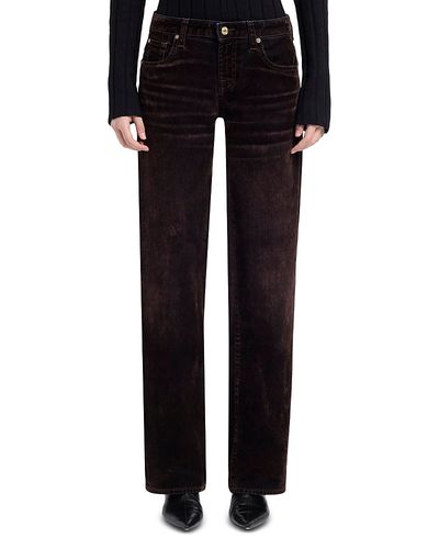 7 For All Mankind 7 For All Mankind Low Rise Straight Jeans in Flock Brown