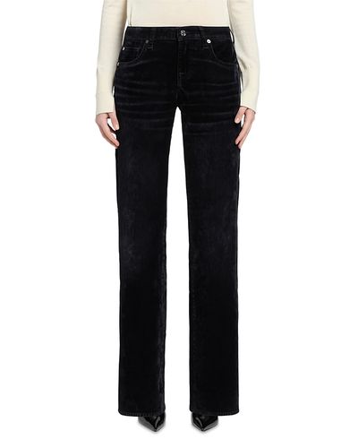 7 For All Mankind 7 For All Mankind Low Rise Straight Jeans in Flock Navy