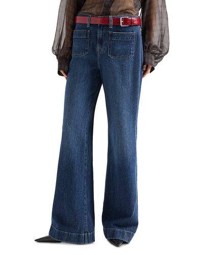 7 For All Mankind 7 For All Mankind Modern Dojo High Rise Flare Jeans in Radar