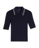 7 For All Mankind 7 For All Mankind Piped Collar Short Sleeve Polo Sweater - 6