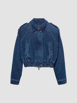 7 For All Mankind 7 For All Mankind Women's Aviator Denim Crop Jacket