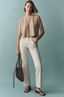 7 For All Mankind Callie Mid Rise Straight Leg Jeans
