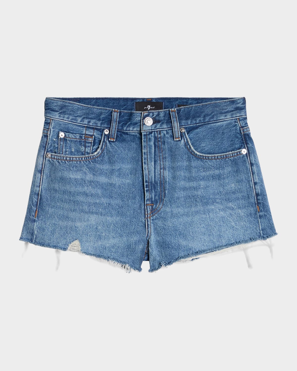 7 for all mankind June Frayed Hem Denim Shorts