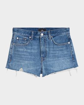 7 for all mankind June Frayed Hem Denim Shorts