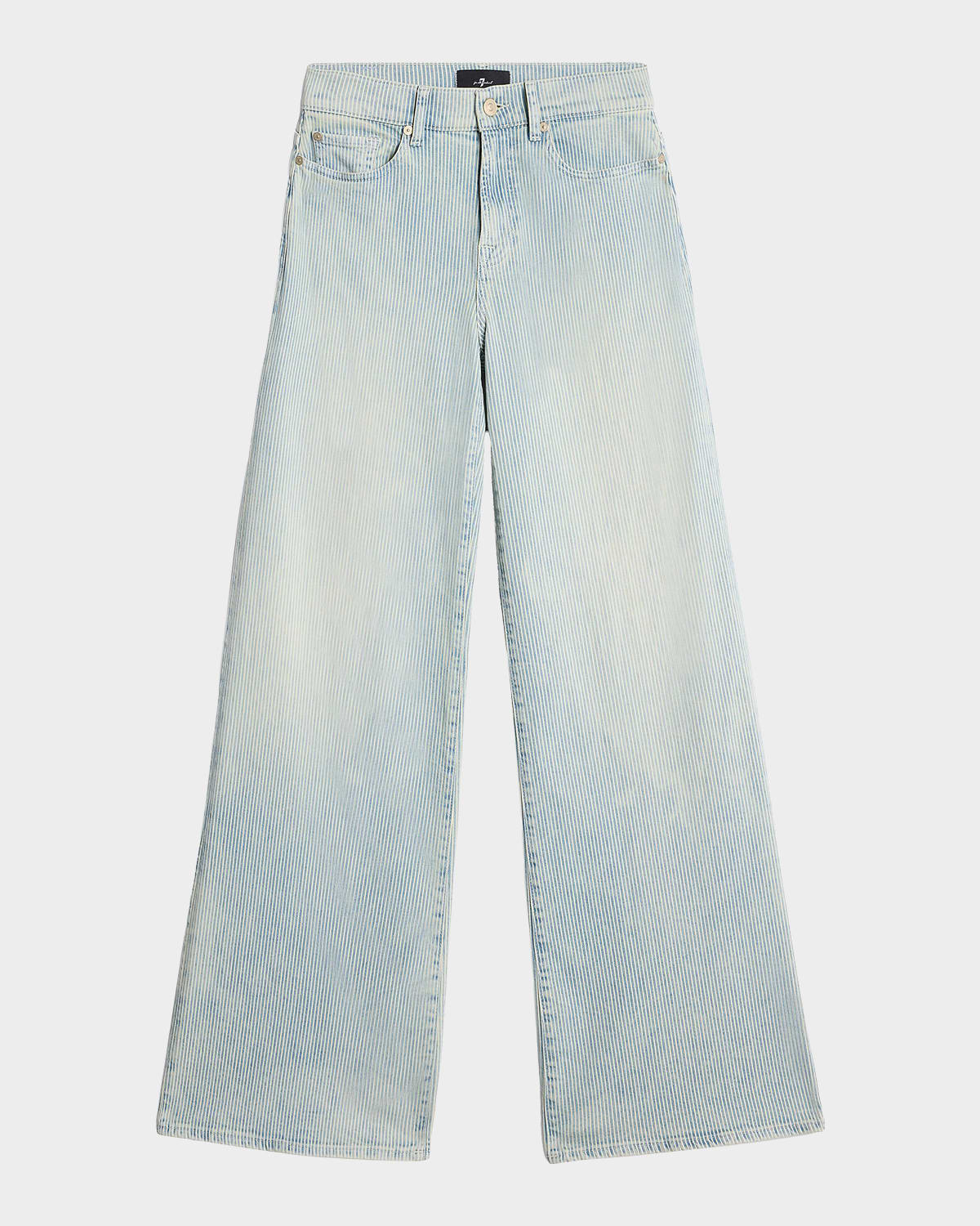 7 for all mankind Lotta Pinstripe Wide-Leg Jeans