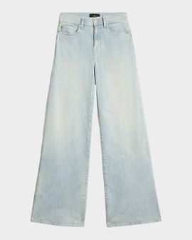 7 for all mankind Lotta Pinstripe Wide-Leg Jeans