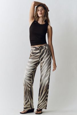 7 For All Mankind Stovepipe High-Rise Straight-Leg Jeans
