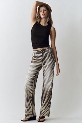 7 For All Mankind Stovepipe High Rise StraightLeg Jeans