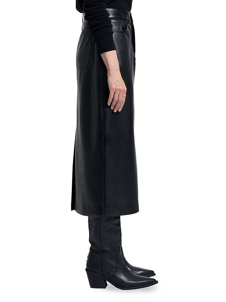 7 For All Mankind - Women's Faux Leather Maxi Skirt