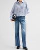 7 For All Mankind Women's Lotta Rhinestone Washed-Denim Wide-Leg Jeans - 2