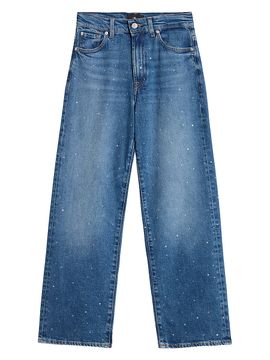 7 For All Mankind Women's Stovepipe Embellished Straight-Leg Jeans