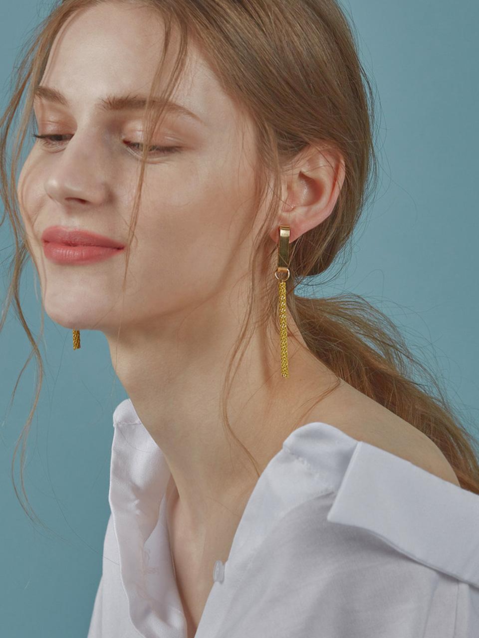 803STUDIO Chain Bar Earring Yellow