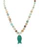 8 Other Reasons 8 Other Reasons Beaded Fish Pendant Necklace - 1