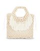 8 Other Reasons 8 Other Reasons Beaded Wooden Tote Top Handle Bag - 1