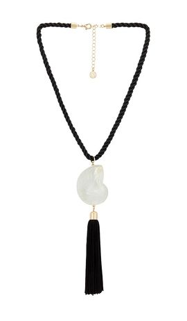 8 Other Reasons 8 Other Reasons Bold Shell Pendant And Long Tassel Accent Statement Necklace
